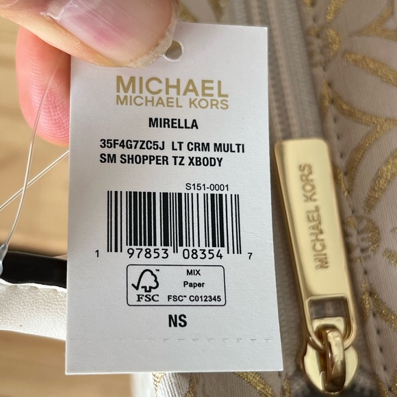 🌼Michael Kors Mirella small shopper top zip Xbody - Picture 7 of 14